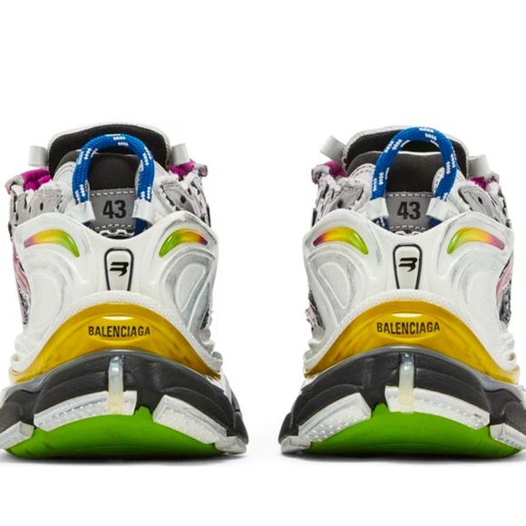 Balenciaga Runner Grey Multi Color Sneakers - Picture 6 of 13